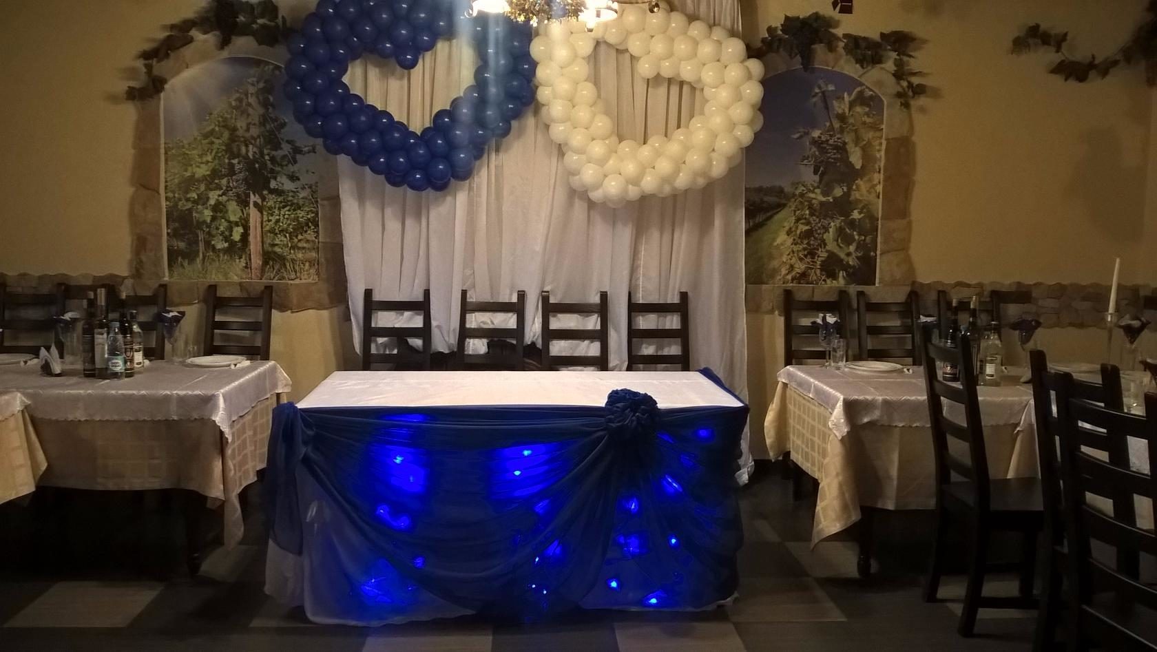 Сине-белая свадьба